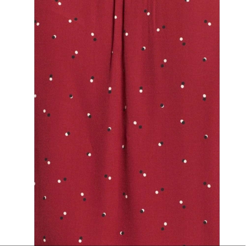 Rails "Beaux" Red Offset Dot Blouse, Xs - image 5